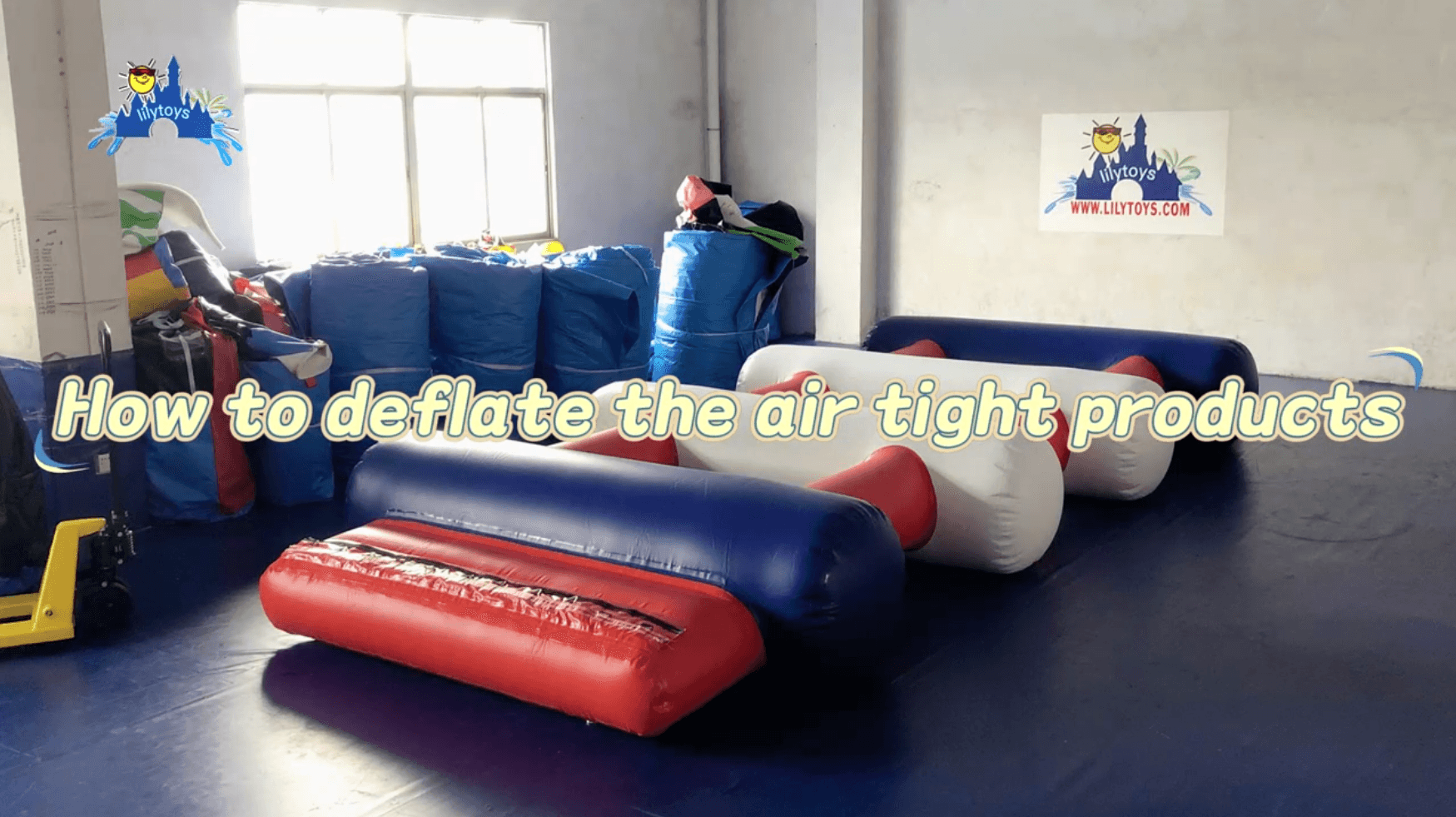 How to deflate the aqua park