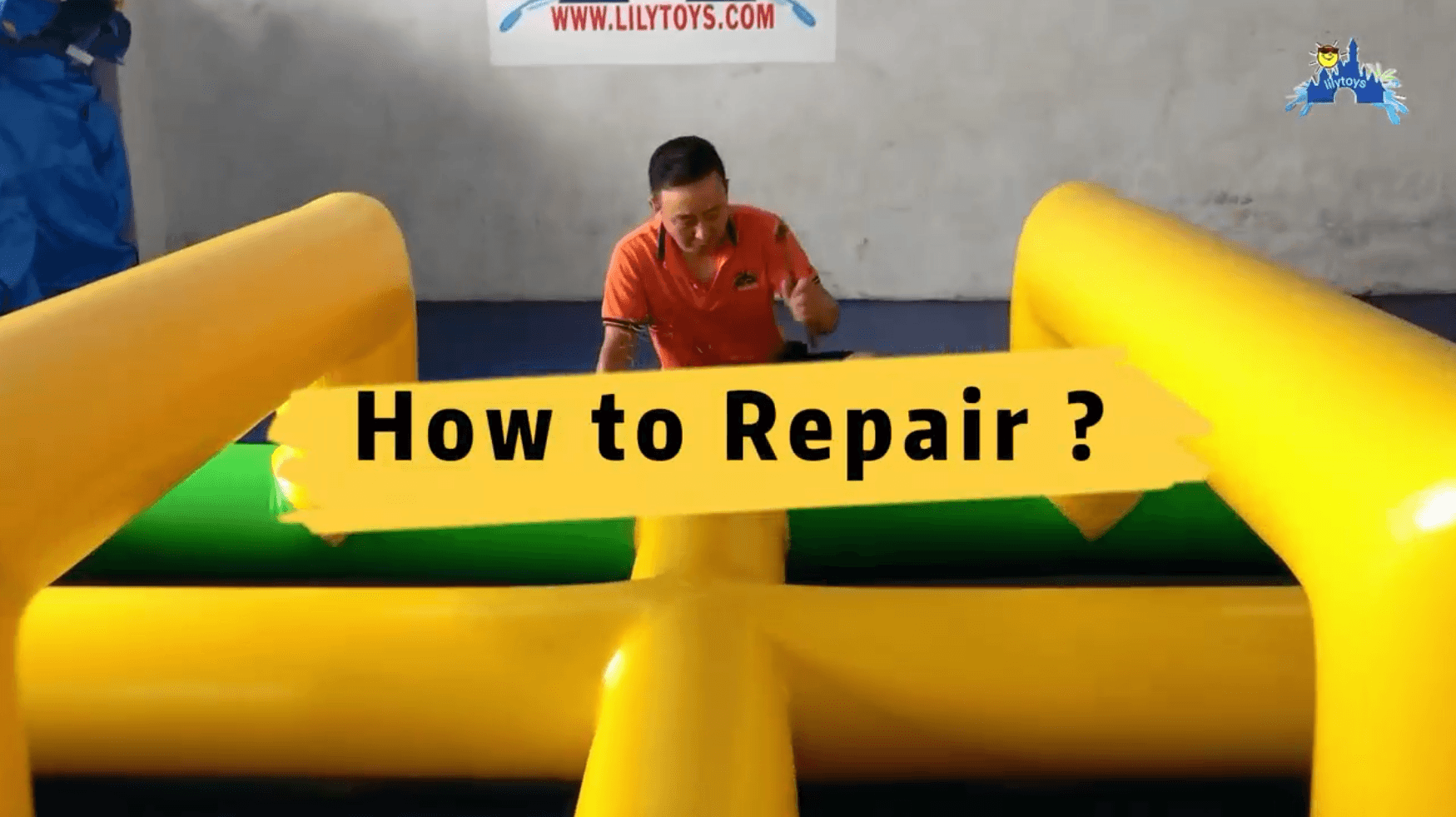 How to repair the aqua park by glue
