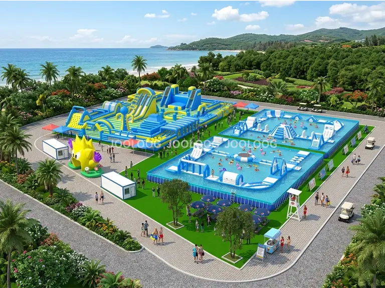 Land-based Inflatable Water Park custom inflatable product