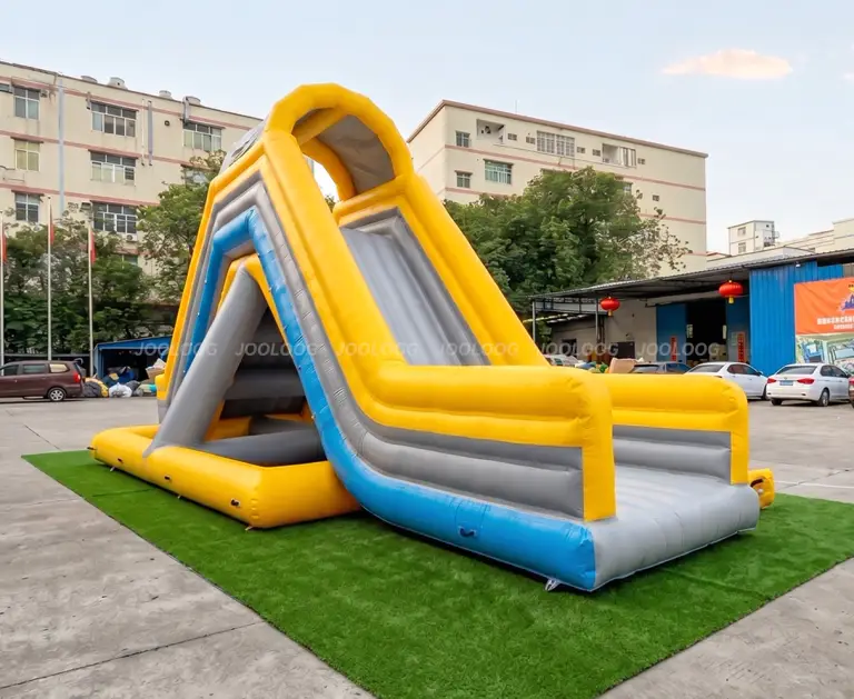 Yellow and Blue Water Inflatable Slide Module custom inflatable product