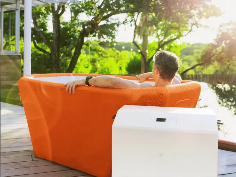 Vasca da bagno gonfiabile arancione con ghiaccio custom inflatable product