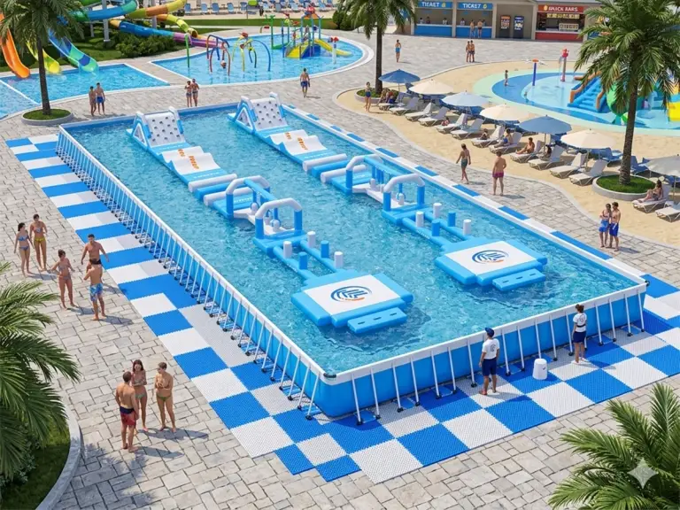 Water-Based Obstacle Course custom inflatable product Water-Based Obstacle Course custom inflatable product