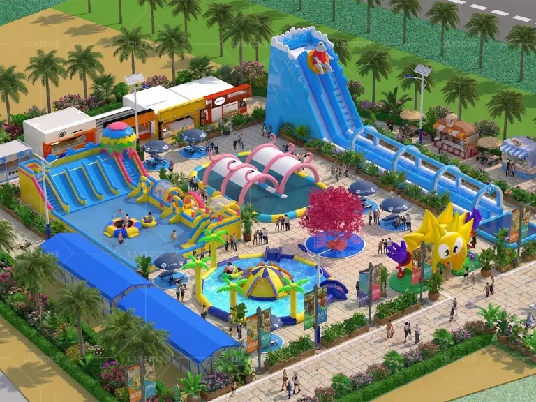 38x38m Land Water Park custom inflatable product 38x38m Land Water Park custom inflatable product