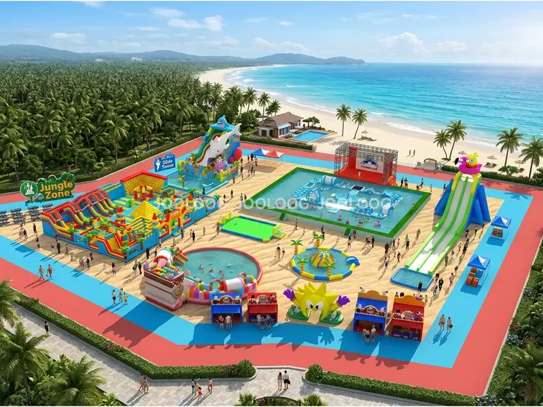 Parque Temático Terrestre Aquático custom inflatable product Parque Temático Terrestre Aquático custom inflatable product